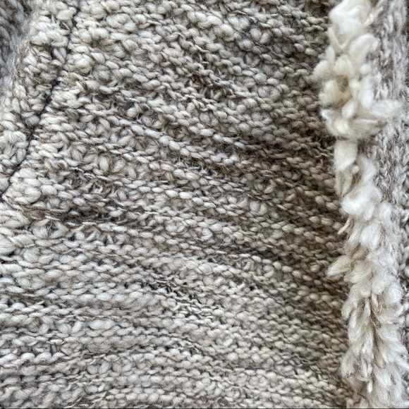 Cocogío Made in Italy Tan Acrylic Wool/Alpaca Knitted Open Front Cardigan - Picture 4 of 9